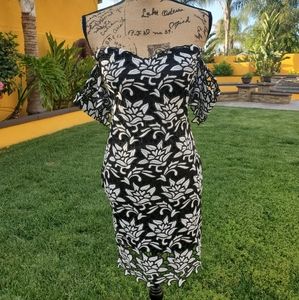 Lace off shoulders dress
